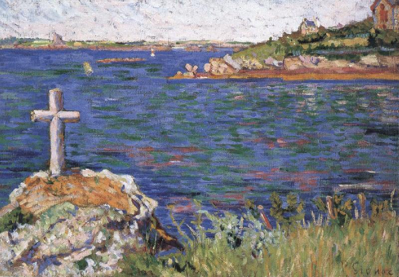 impressionist painter the mariners cross at high tide oil painting image